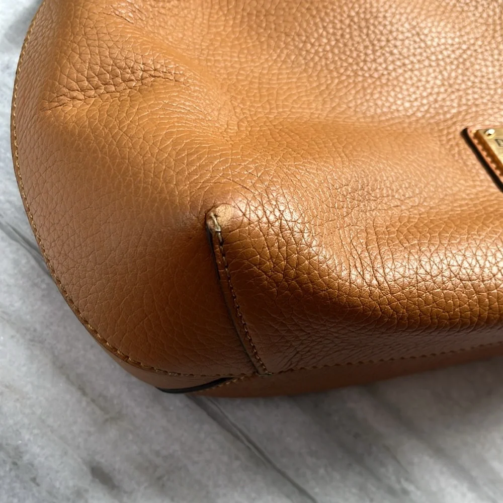 Dooney & Bourke Tan Leather Shoulder Bag GUC - Picture 14 of 16